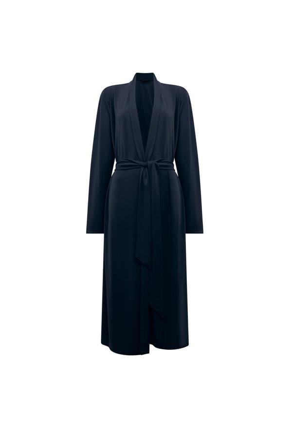 James Lakeland Navy Jersey Longline Cardigan