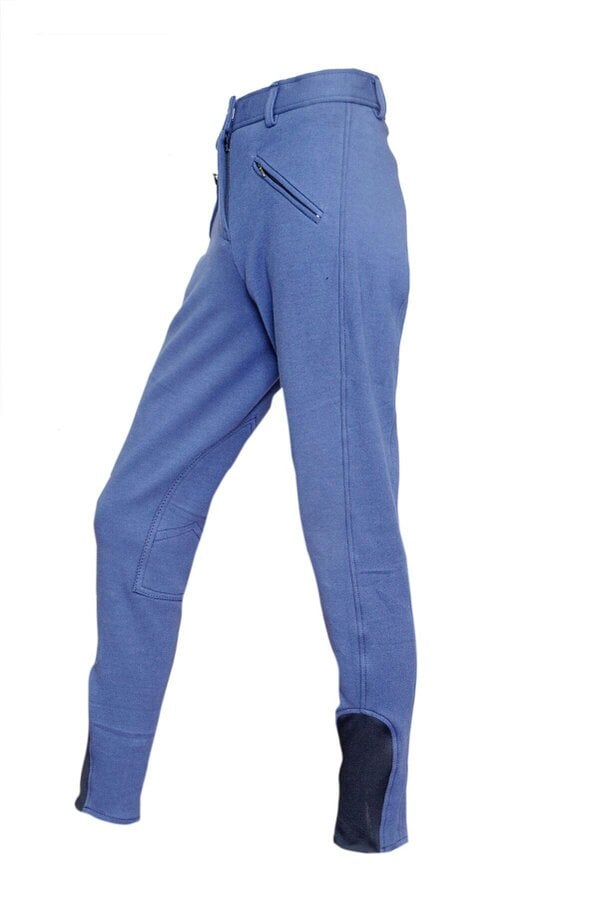 eQuitack Women's Stretchy Self Seat Horse Riding Jodhpurs Blue