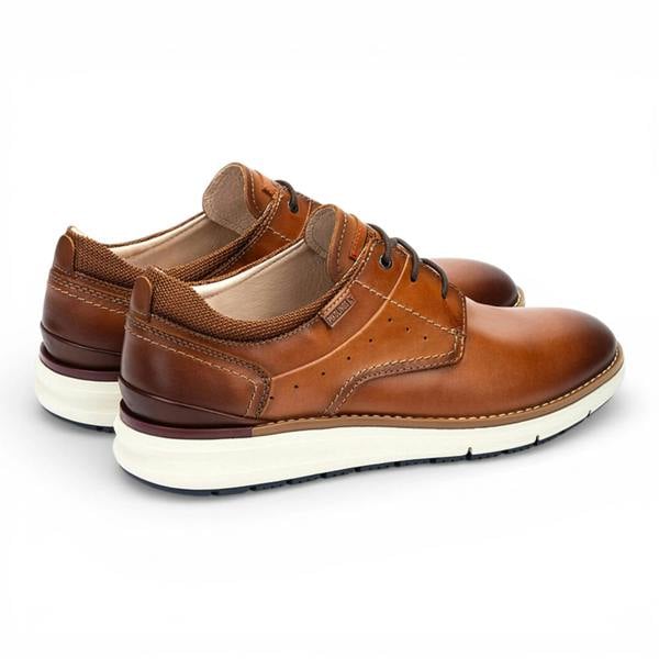 Pikolinos Manacor - Men's Brown Leather Lace-Up Sneakers