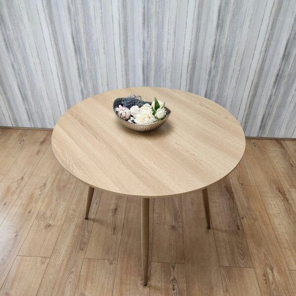 Kosy Koala Dining Table Beige Wood Kitchen Place for 4 Seats, Dining Table Only (Beige H 75 x L 90 x W 90 cm)