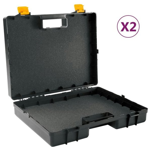 Berkfield Universal Machine Cases with Foam Rubber 2 pcs Polypropylene