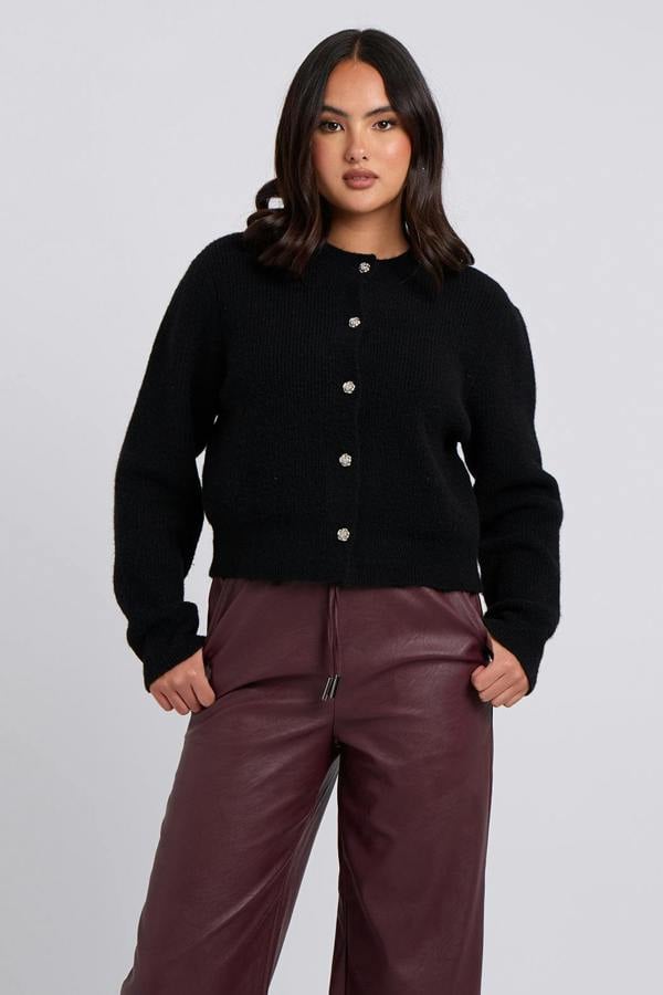 Urban Bliss Burgundy Elasticated Wide Leg Trouser
