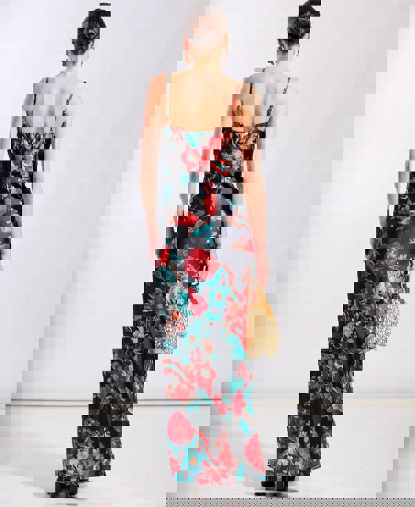 Floral Cowl Neck Maxi Dress