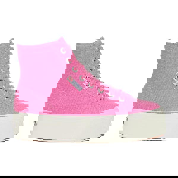 Superga Womens/Ladies 2708 Lace Up High Tops - Fuchsia Pink/Avorio - 