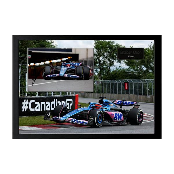 Esteban Ocon Signed 12x8 Image Iconic Frame (ACG Cert)