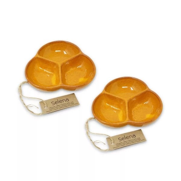 Snack Dish - Trio - Selena Dipping Dish - Orange