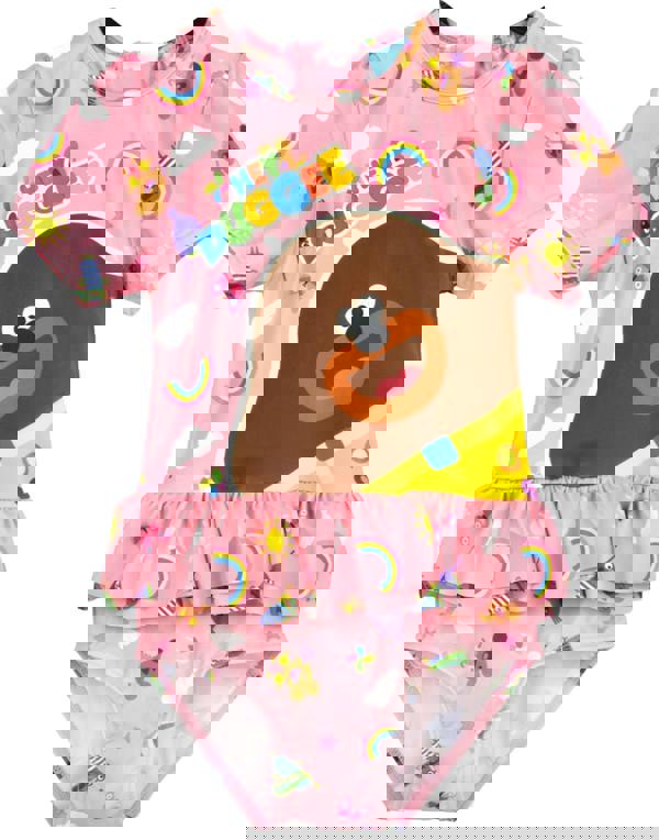 Hey Duggee Girls Pink 1 Piece Swimming Costume