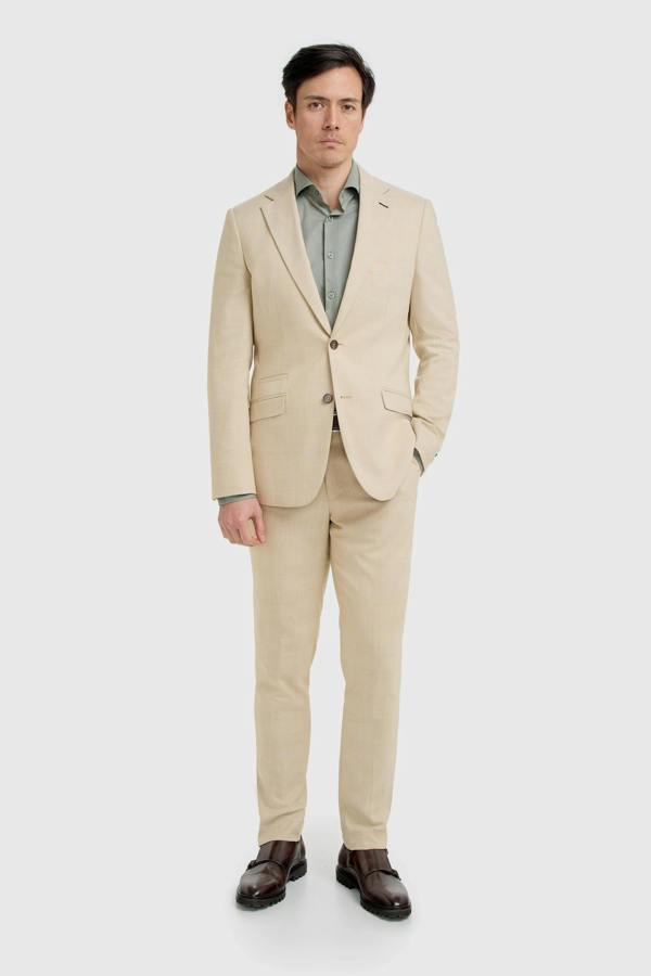 House of Cavani Camden - Men's Beige Check Blazer