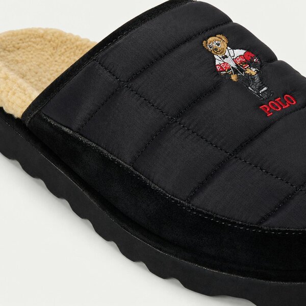 Polo Ralph Lauren READE SCF BR Holiday Bear Mules   in  Black