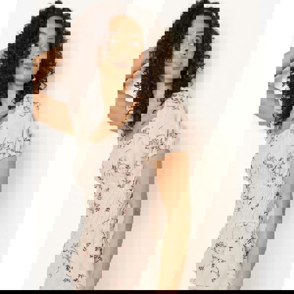 Blue Vanilla Embroidery Peplum Blouse