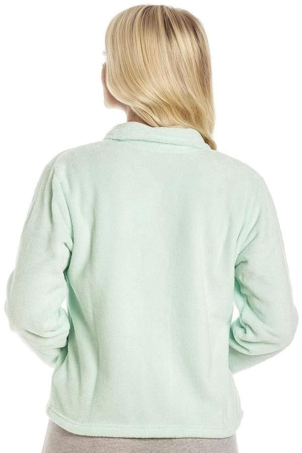 Camille Women's Bed Jacket in Soft Warm Fleece Cosy Nightwear Coat