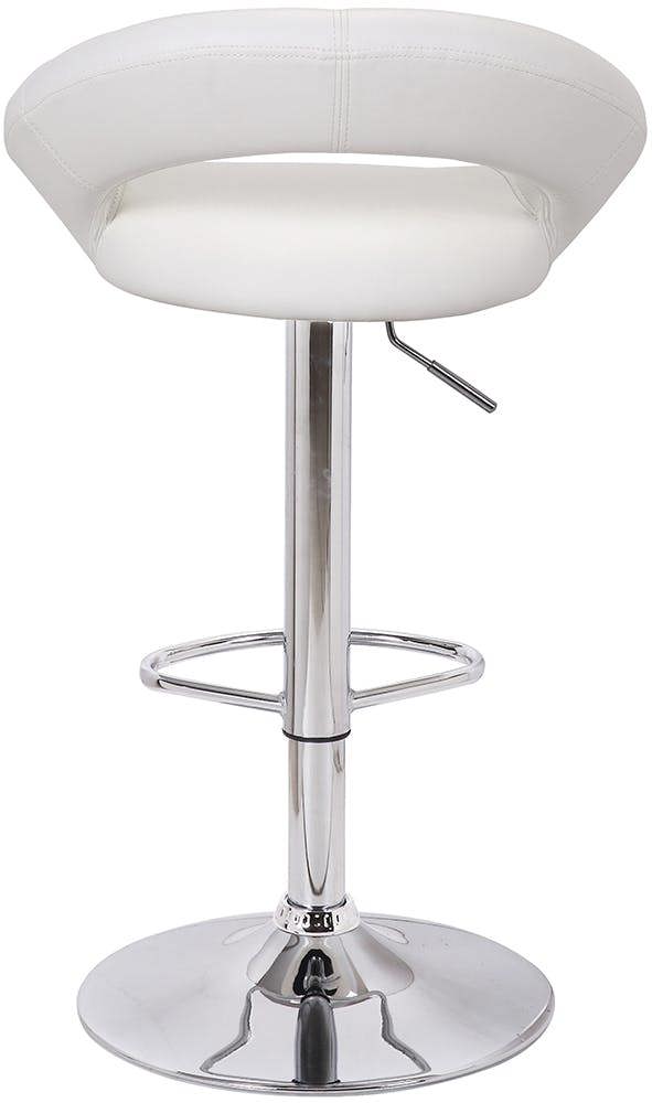 Lamboro Sorrento Kitchen Bar Stool, Adjustable Height, Home Bar & Breakfast Barstool, White