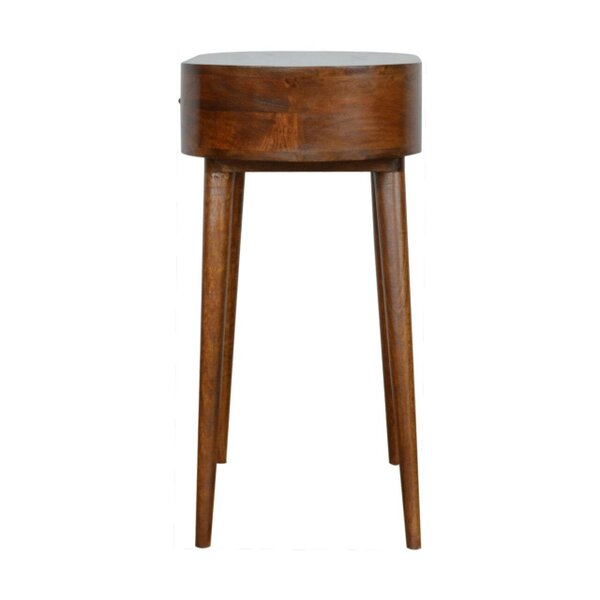 Wyld Haus Bellagio Chestnut Mango Wood Oval Console Table with Drawer