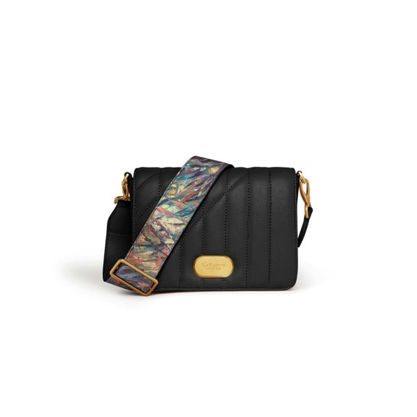 Iris bag Black with colourful strap