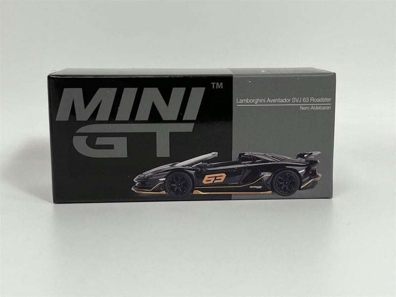 Mini GT Lamborghini Aventador SVJ 63 Roadster Nero Aldebaran RHD 1:64 Mini GT MGT00803R