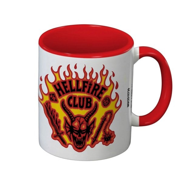 Stranger Things Hellfire Club Inner Two Tone Mug - White/Red