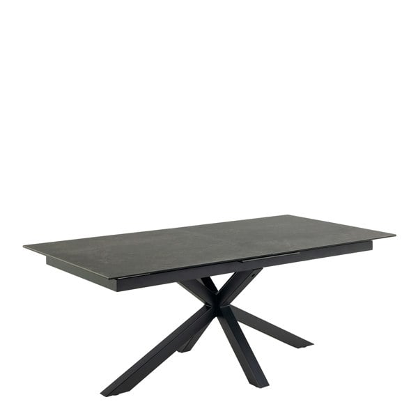 Furniture To Go Heaven Extendable Dining Table with Ceramic Black Top 200cm