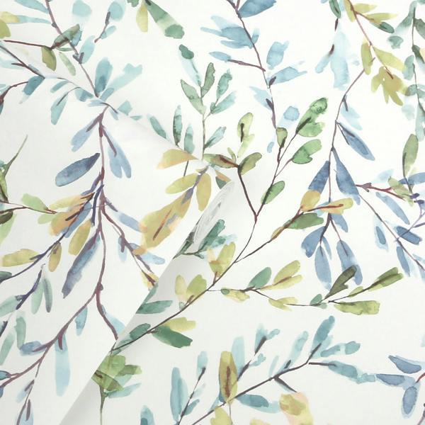 Laura Ashley Brayton Leaves Fresh Green wallpaper