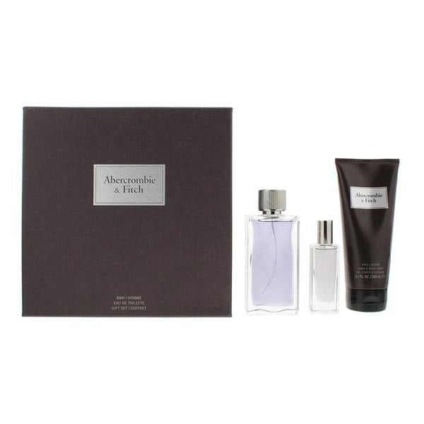 Abercrombie & Fitch First Instinct EDT 100ml, 15ml + Shower Gel 200ml Gift Set for Him