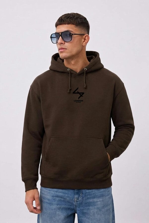 London Attitude Relaxed Fit Japanese Inspired  Graphic Hoodie
