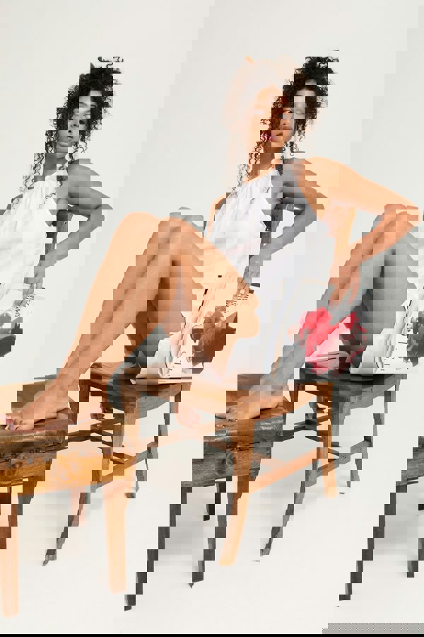 Pretty You London Women's Cotton Modal Vest Short Set in White