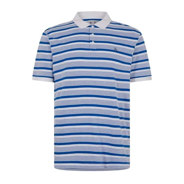 Original Penguin Mens Striped Polo Shirt - White - 