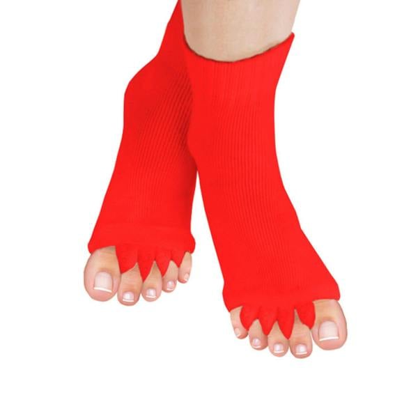 Aquarius Foot Alignment Socks Red Relieve Pain Therapy Comfort Support Pair Unisex