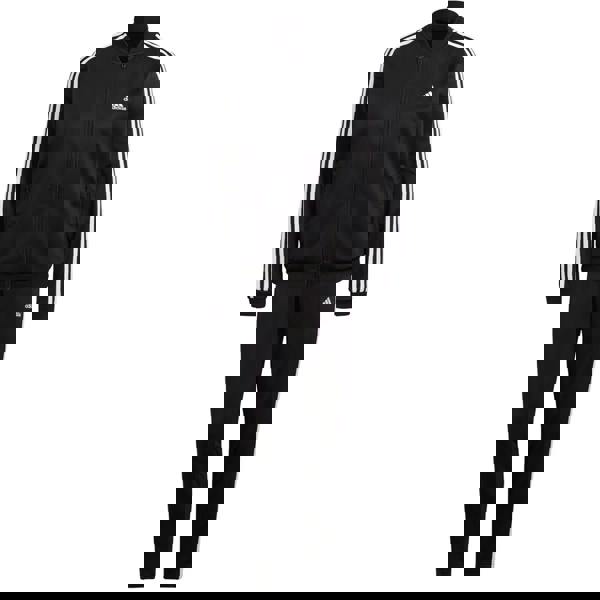 Adidas Womens/Ladies Essentials Striped Tracksuit - Black - 