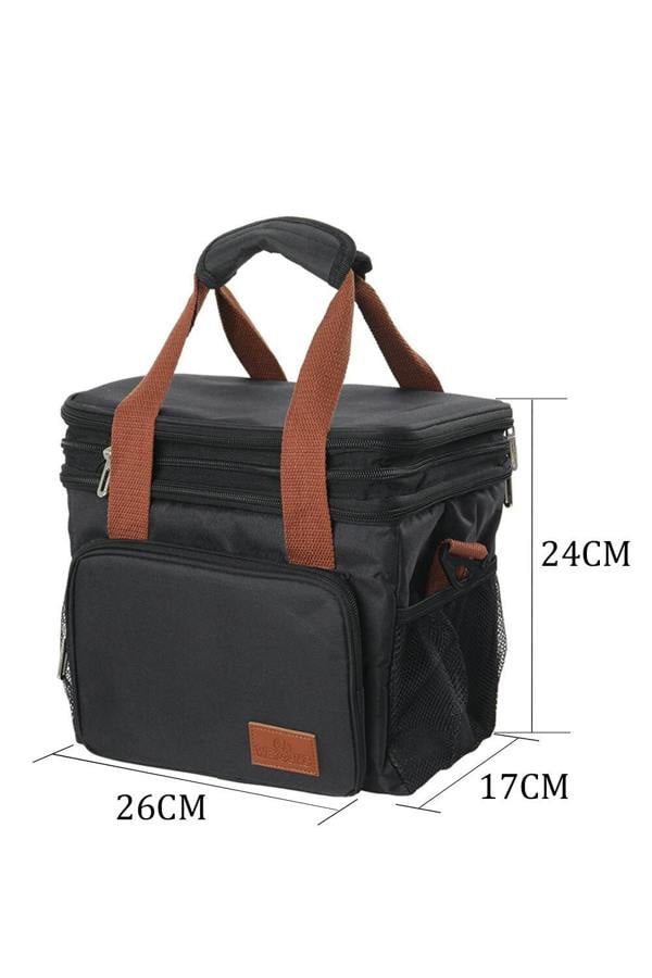 Living and Home 2-Layer Leakproof Insulated Lunch Tote Bag Adjustable Shoulder Strap