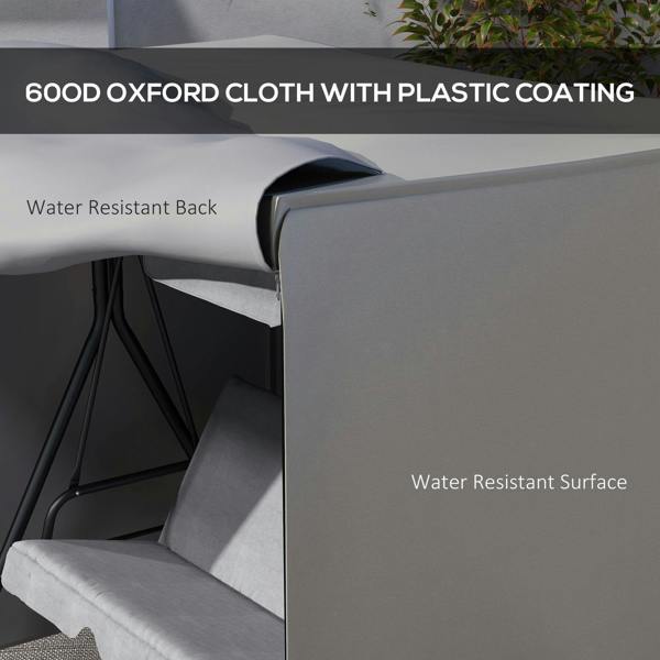 Light grey swing chair cover, 600D Oxford cloth with plastic coating