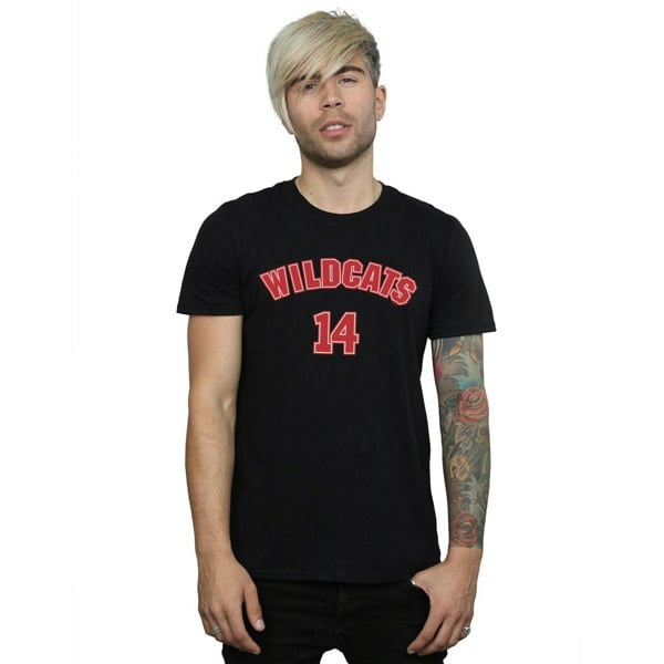 Disney Mens High School Musical The Musical Wildcats 14 T-Shirt - Black