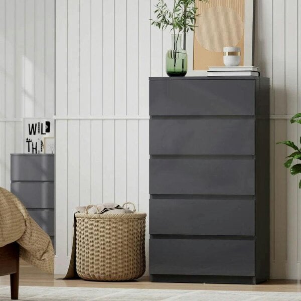 Chest of Drawers, 5-Drawer Storage Cabinets, Modern Dresser, Storage Drawer Unit for Bedroom