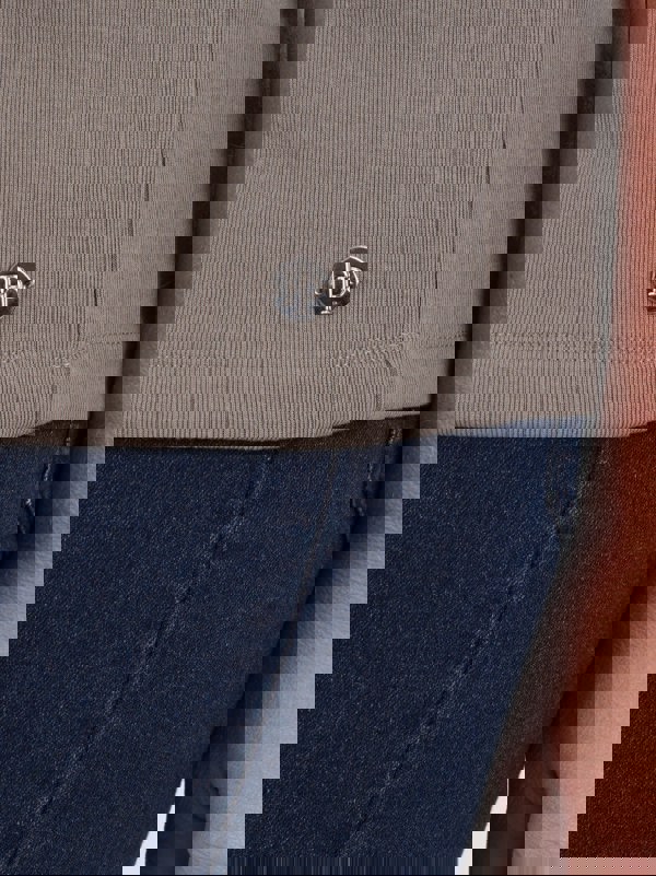 PennyPlain High Back V-neck Top - Sage