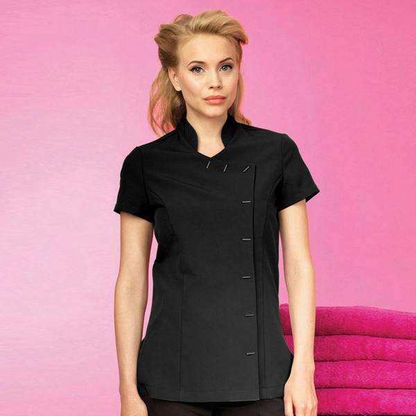 Premier Womens/Ladies *Orchid* Tunic / Health Beauty & Spa / Workwear - Black