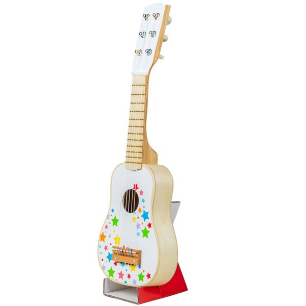 Bigjigs Toys Wooden Acoustic Guitar With Star Design