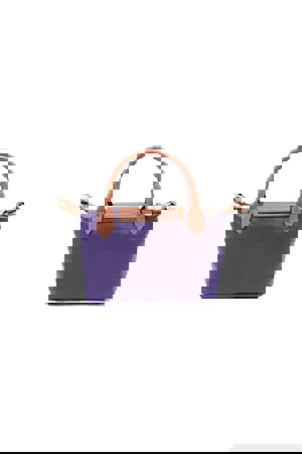 Kitise Compact Two-Tone Handbag with Top Handles and Strap