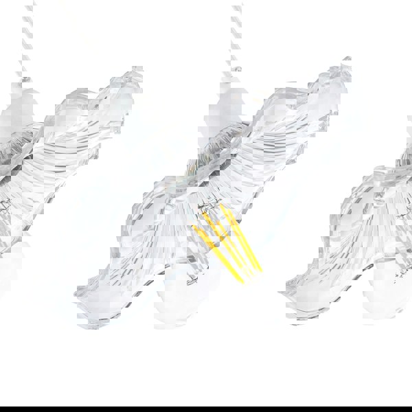 Designer Ribbed Clear Glass Pendant Light Shade with Wavy Ruffled Edge Image 4