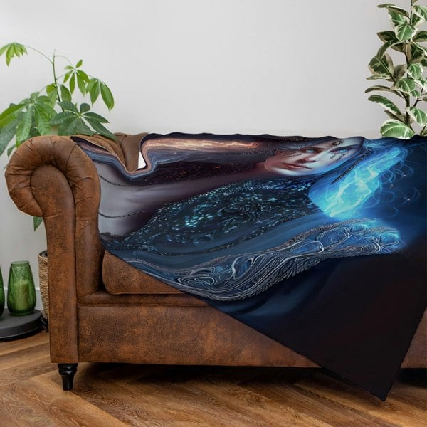 BritishmadeGifts Mystical Witch Luxury Fleece Throw - Large Size 150cm x 150cm