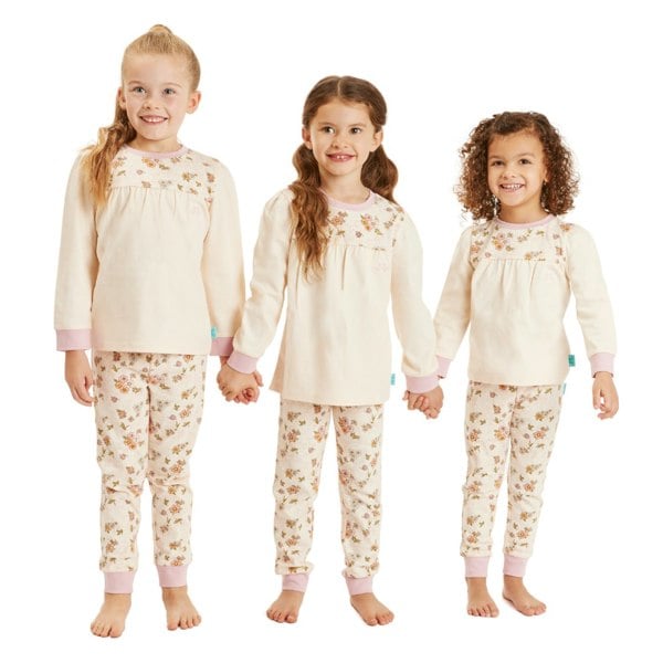 Luca and Rosa Floral Print Girls Pyjamas