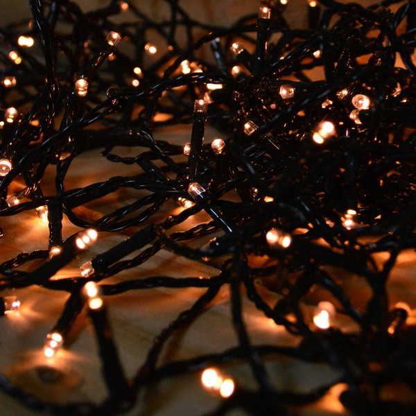 Samuel Alexander 50 LED 5m Premier Christmas Indoor Outdoor Multi Function Battery Operated String Lights with Timer in Vintage Gold