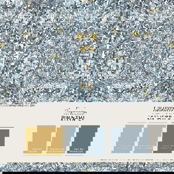 William Morris At Home African Marigold Fixed Size Mural | Blue