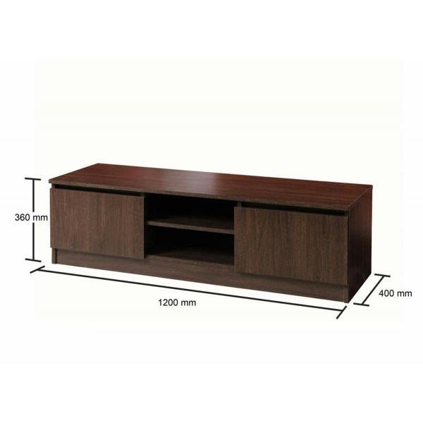 Timber Art Design Modern TV Unit 120cm Media Cabinet 2 Doors + Shelf