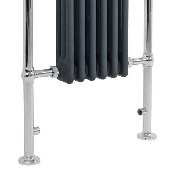 Monstershop Traditional Heated Towel Rail Radiator – 950mm x 570mm  – Anthracite Grey
