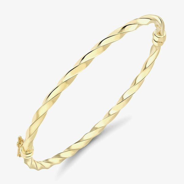 T. H. Baker 9ct Gold Plain Twist Bangle 111225127484