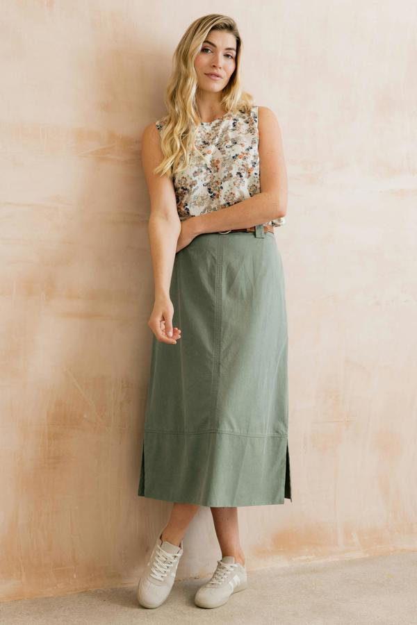 Lily & Me Cora Organic Ditsy Print Vest Ecru