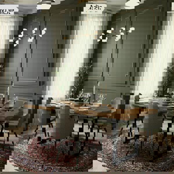 TRL Furniture Rustic Industrial Canadian Timber Dining Table