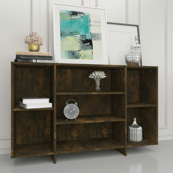 Berkfield Sideboard Smoked Oak 120x30x75 cm Engineered Wood