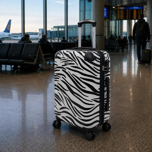 Groundlevel Animal Print 20" Hard Shell Cabin Suitcase Lightweight Spinner Carry On