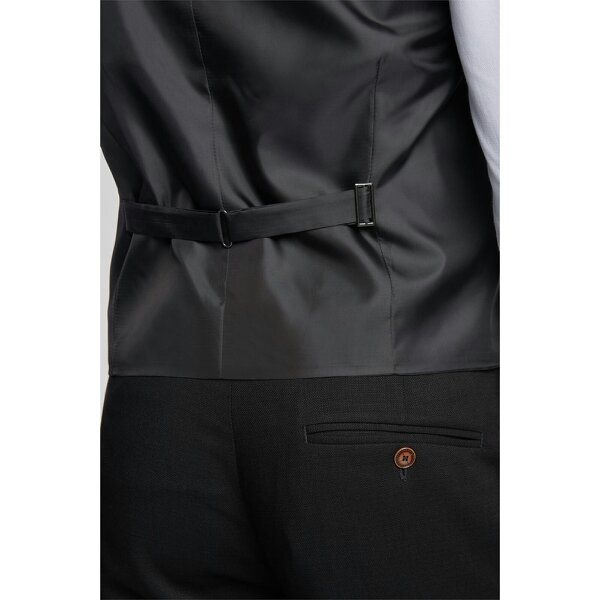 Antique Rogue Black Texture Stretch Waistcoat