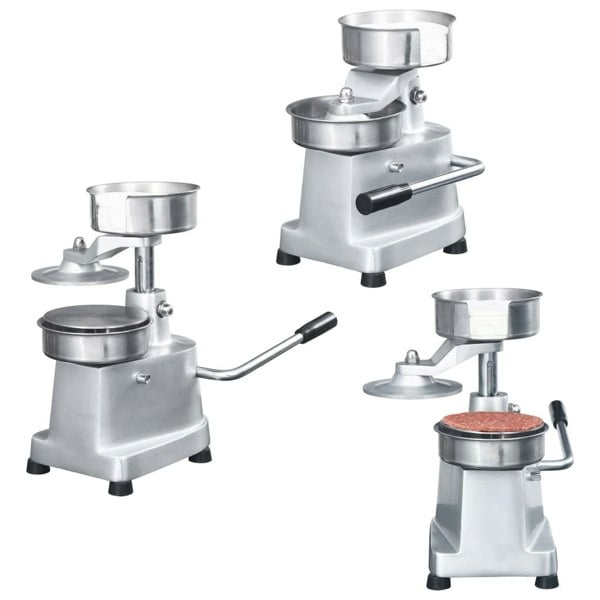 Berkfield Hamburger Press Machine with 500 Patty Papers Aluminium 10 cm